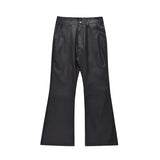 men japanese streetwear fashion vintage hip hop punk gothic cleanfit black coated flare pant man trousers unique default style 1385