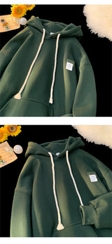 New in Solid Color Hooded Sweatshirts For Men And Women Y2K Streetwear Appliques Hoodies Autumn Oversize Fleece Pullover