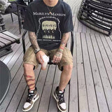 trapwear aesthetic print tee featuring summer retro vintage rock band tee portrait print cotton high street casual loose t shirt for men