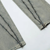 retro washed denim jean pants 2023 new casual zipper open loose straight jeans hip hop y2k pants mens jeans streetwear joggers streetwear sweatpants