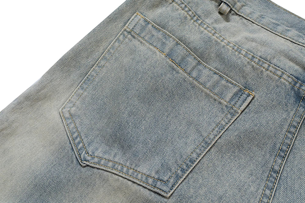 detachable leather chain washed baggy jeans for men and women straight streetwear casual denim trousers oversized cargo pants unique cargo style 289