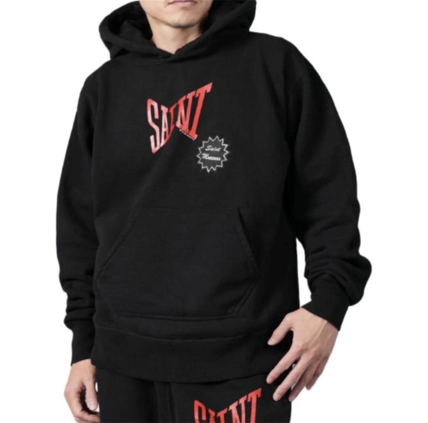 Alternative horror hoodie with edgy skull and moon prints