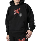 Alternative horror hoodie with edgy skull and moon prints