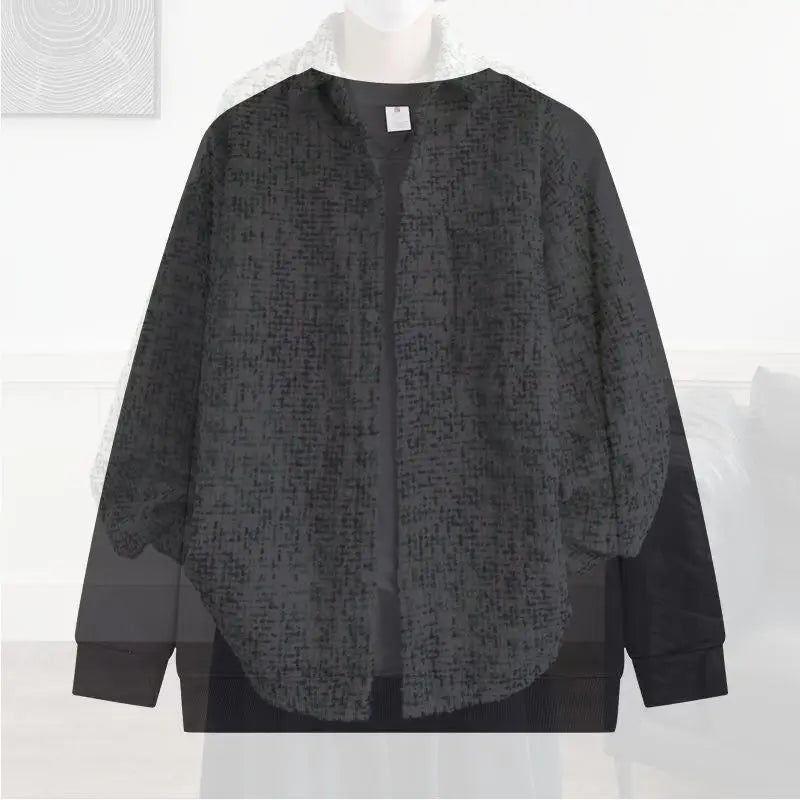 Original New Korean Harajuku Check Jacket Mens Autumn 2024 New Design
