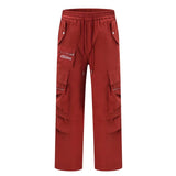 fashion loose streetwear cargo pant unisex casual multi pocket wide legs drewstring trousers hip hop joggers mens baggy pants sporty tapered joggers