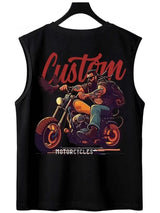 Glitchcore Aesthetic drop – Summer Japanese Anime Motorcycle Mens Printed Sleeveless T S