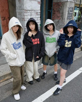 Trendy Brand Casual Loose Versatile Letter Printed Zipper Hoodie Women