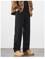 plus size 28 42 micro elastic jeans men classic fashion casual loose straight black denim jeans pant cityboy jeans long trousers unique jeans style 2140