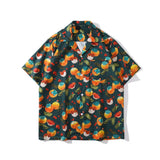 Dark Icon Full Printed Men's Shirt Short Sleeve 2022 Summer Thin Material Polo Shirt