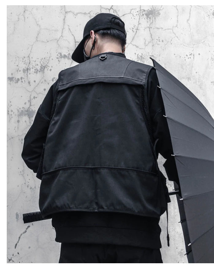 winter street style featuring hip hop loose vest sportswear men casual cargo waistcoat with pockets military jacket coat streetwear tactical vests sweatshirts design – premium quality jacket for men