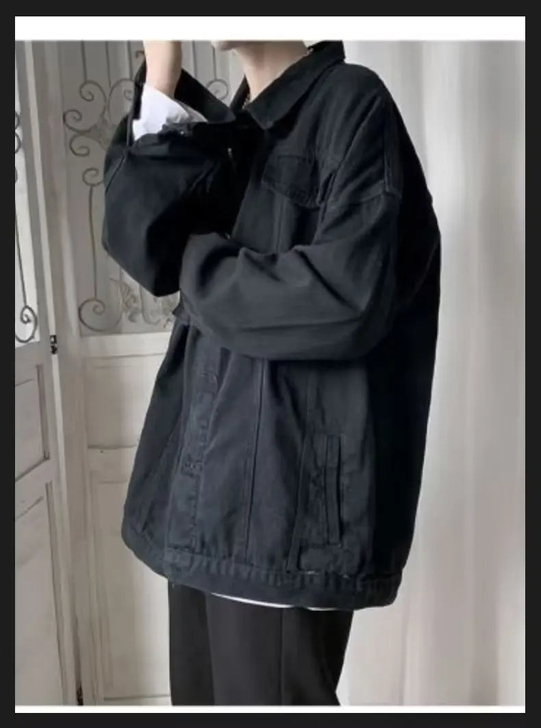 grunge winter jacket, layered citywear - aesthetic hip hop inspired casual wear