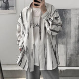 Tie dye loose shirt men long sleeved early autumn Korean version student ins men shirt dark abstinence inch shirt men shirts y2k