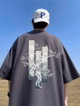 Harajuku Vintage anime – Chinese Style Graphic Short Sleeve T Shirts Mens Fashion