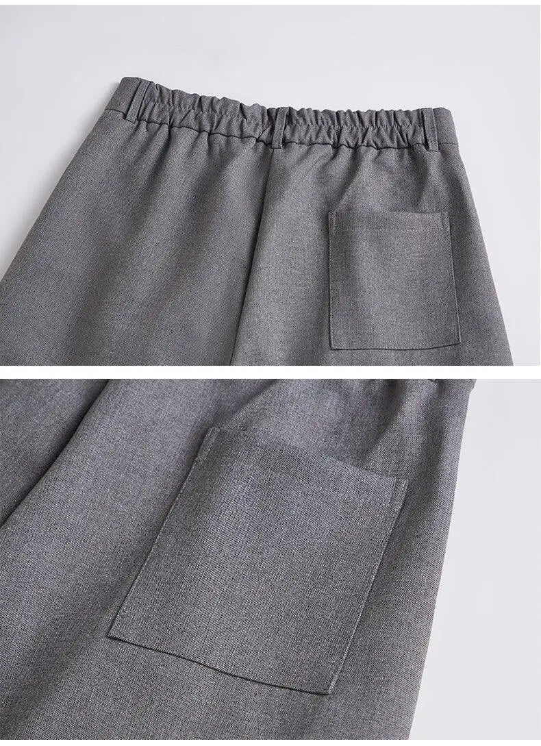 men loose casual korean streetwear fashion vintage straight wide leg suit pants trousers cityboy baggy pants unique default style 1728