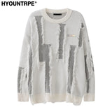 hip hop knitted oversized sweater mens ripped tassel holes pullover streetwear unisex new casual loose sweaters jumpers knitwear - gothic aesthetic hoodie for winter, trendy hip hop fashion hoodie, high quality cotton hoodie