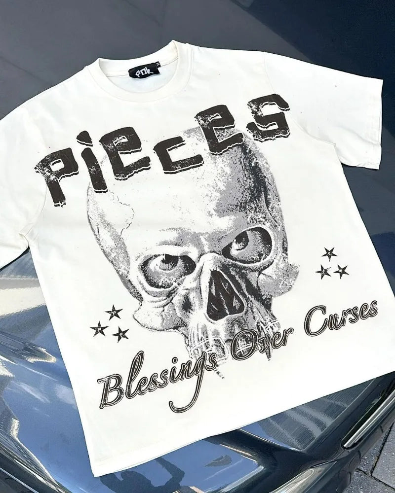 Y2k Aesthetic print tee – 2024 Y2K American High Street Fashion Brand Short Sleeved To