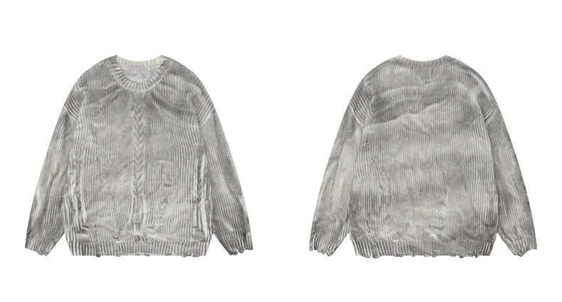 grunge oversized flame jumper built for warmth and edge, essential for winter street style, men’s streetwear clothing piece f