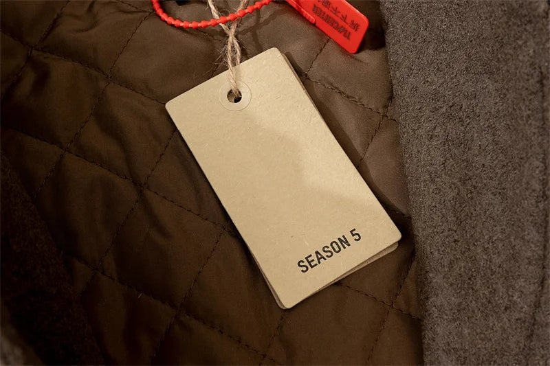 autumn and winter kanye high street yzy heavy industry animal embroidery woolen cloth clip cotton mens womens large jacket na - variant style 31342c for streetwear fashion