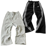 y2k version striped straight leg baggy pants high waisted sweatpants streetwear and minimalist vintage striped casual men pants sporty tapered joggers