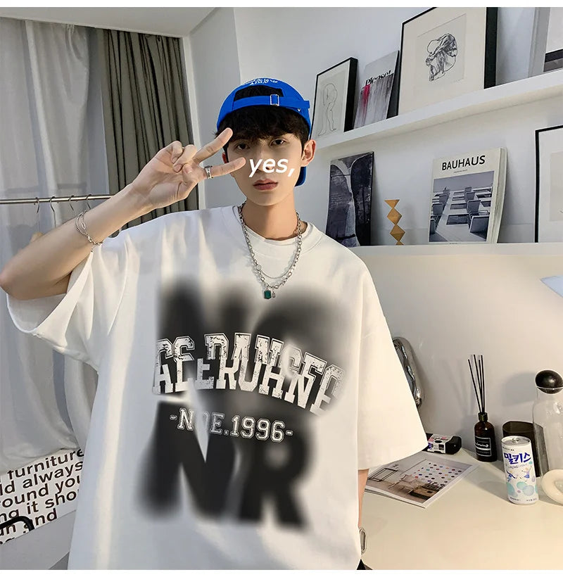 Vaporwave Graphic tee – 2024 New Short Sleeve T Shirt For Men American Hip Hop Fashion