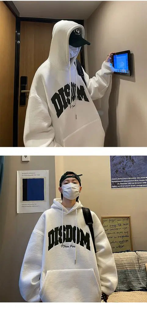 Club Paradise Limited Gray Korean Style Hooded Sweatshirt Me…