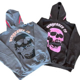 y2k long sleeved pullover hoodie sweatshirt jacket personalized printed pattern streetwear school outfit hip-hop punk