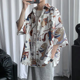 2023 Summer New Light Luxury Fashion Shirt Men Loose Casual Short-sleeved Shirt All-match Boutique Clothing Simple Style
