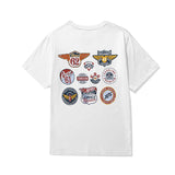 Harajuku Chrome logo – Amekaji Vintage Printed T Shirt Men 2023 Spring Summer New C