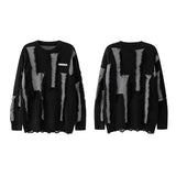 hip hop knitted oversized sweater mens ripped tassel holes pullover streetwear unisex new casual loose sweaters jumpers knitwear - trendy hip hop fashion hoodie, gothic aesthetic hoodie for winter, unisex casual winter pullover