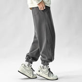 Autumn Casual Joggers Sports Pants Mens High Street Baggy Breasted Trousers