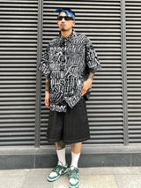 Hip Hop Shirt Streetwear Mens Hawaiian Shirts Harajuku Letters Printed New Summer Casual Beach Short Sleeve Loose Tops Shirts