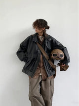 grunge street bomber, modern fit for men, oversized fit