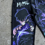 harajuku y2k jeans for men anime graphic pants streetwear 2024 new women japanese style high waist jean wide leg trouser unique jeans style 4076