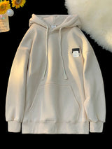 New in Solid Color Hooded Sweatshirts For Men And Women Y2K Streetwear Appliques Hoodies Autumn Oversize Fleece Pullover