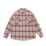 Autumn Winter Men Streetwear Fashion Loose Casual Oversize Plaid Cotton-padded Shirt Style Parkas Jacket Campus Couple Coat