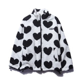 bold graphic coat, high-street look, for men, fall streetwear outfit, oversized style, layered fashion, modern aesthetic, graphic detail