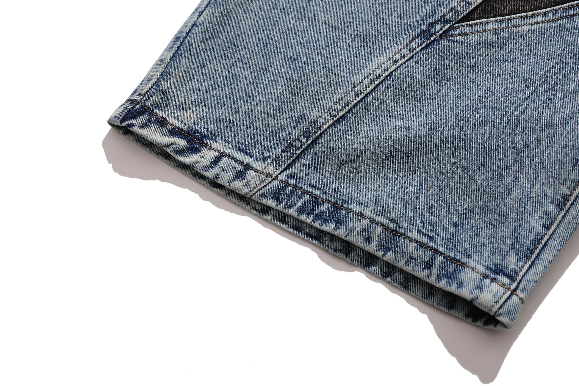 hip hop loose denim shorts pants fashion patchwork stars half pant men summer casual zipper streetwear short joggers men shorts unique joggers style 2836