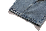 hip hop loose denim shorts pants fashion patchwork stars half pant men summer casual zipper streetwear short joggers men shorts unique joggers style 2836