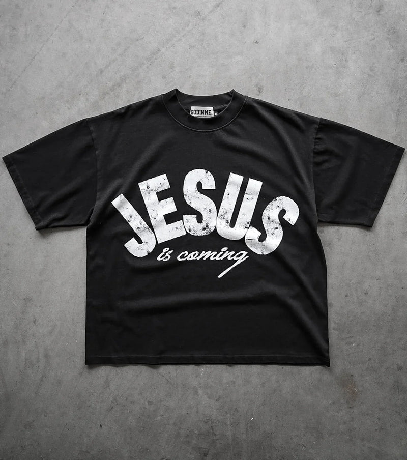 Anime Vintage print – Street Fashion Trend Brand Big Letter Printed Oversized T Sh