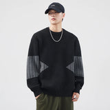 minimalist knit hoodie, photo-ready knit, unisex oversized techwear hoodie for men street style