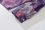 Dark Icon Full Printing Oversized Men's Blouse Turn-down Collar Shirts for Men Long Sleeve