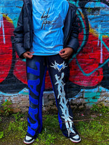 y2k sanitary pants casual pants elastic straight leg pants letter patchwork streetwear hip hop rap street dance matching pants unique default style 2203