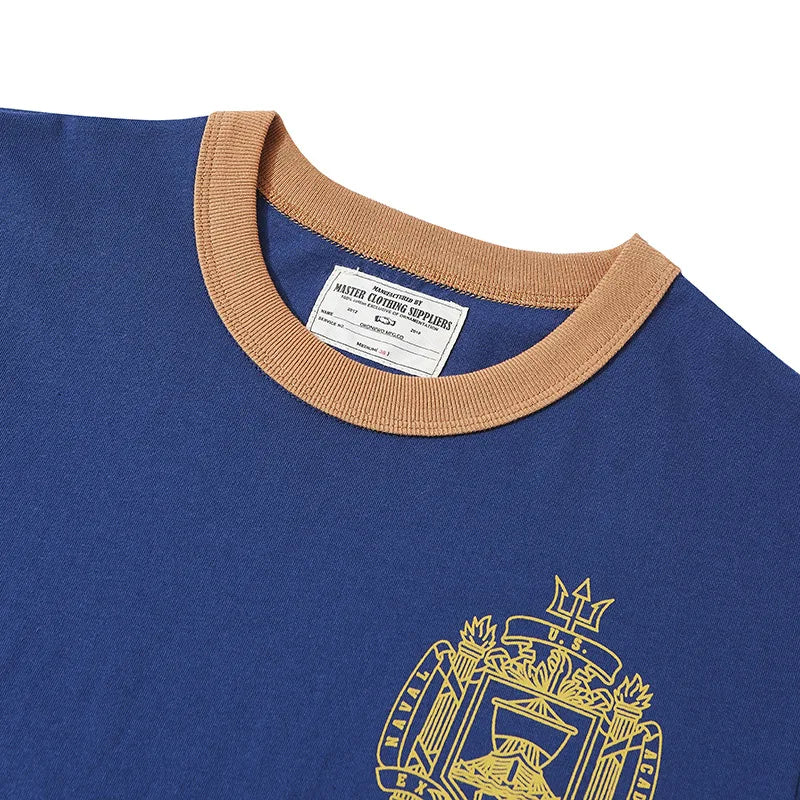 Gothic Vintage print – Summer T Shirt Mens Casual Cotton Navy Academy Letter Printi