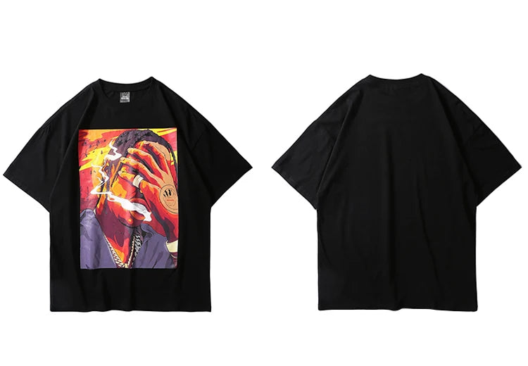 Vaporwave Graphic tee – 2023 Harajuku T Shirt Cartoon Japanese Anime Funny Graphic T