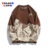 techwear flame knit sweater with structured oversized fit, ideal for cold streetwear layers, men’s streetwear clothing piece 