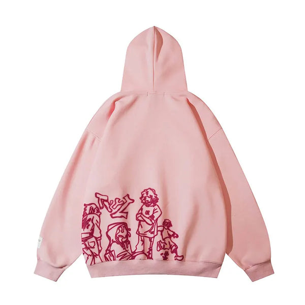 Chicvoy Women Hoodie Y2K Scrawl Graphic Harajuka Sudaderas Grunge Pull