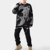 oversized flame jumper with bold print, ideal for photo-ready Y2K streetwear layering, street fashion menswear trend for seas