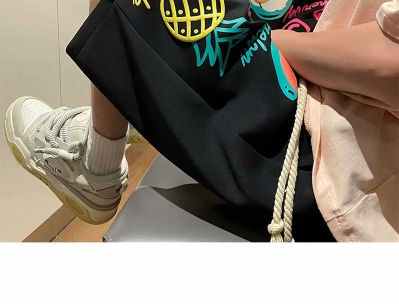 summer dopamine shorts thin summer american fashion brand loose casual sports basketball large size five point pants for men top unique shorts style 3363