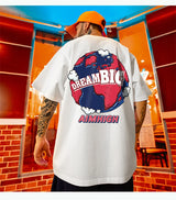 Skatercore Barcode glitch – Summer Funny Earth Printed T Shirt Men Creativity Oversized