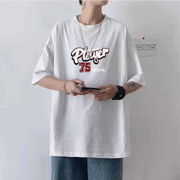Anime Vintage print – Korean Creative Design Fashion Printed Short Sleeved T Shirt